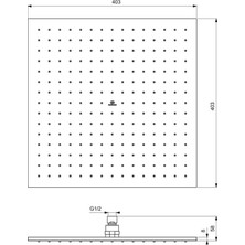 Ideal Standard A5806AA Idealrain Square Kare Tepe Duşu 40X40