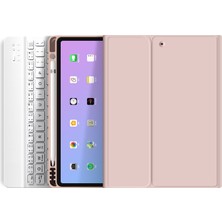 Clemon Ipad 7.nesil 8.nesil 9.nesil 10.2 Inç Bluetooth Özellikli Kalem Bölmeli Türkçe Q Klavyeli Kılıf