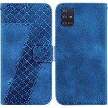 BDT Market Samsung Galaxy A71 4g Için Telefon Kılıfı Pu Deri Kabartmalı Desen Kart Yuvası (Yurt Dışından)