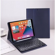 Clemon Ipad 7.nesil 8.nesil 9.nesil 10.2 Inç Bluetooth Özellikli Kalem Bölmeli Türkçe Q Klavyeli Kılıf