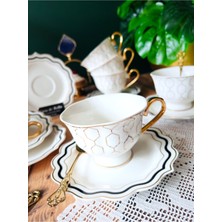 Casa De Bella Stella 6 Kişilik Lüx Bone China Çay Fincanı