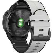 Markacase Garmin Fenix 7x / Fenix 6x / Fenix 5x Saat Kordonu, Hızlı Kolay Uyum 26 mm Yumuşak Hakiki Deri Hibrit Silikon Sweatproof Bileklik Kayış Fenix 5x Plus, Tactix Delta, Fenix 3, Enduro Için