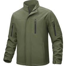 Ghassy Co. Erkek Içi Polarlı Dik Yaka Su ve Rüzgar Geçirmez Softshell Mont