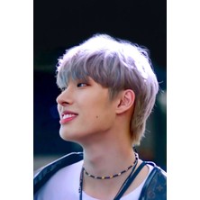 Krimo Fashion Kpop Ateez Mingi Siyah Sarı Boncuklu Kolye