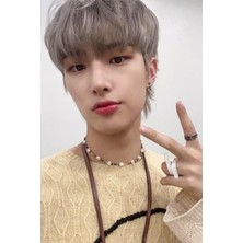 Krimo Fashion Kpop Ateez Mingi Inci Boncuk Kolye