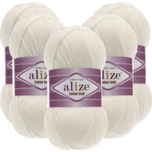 Alize Cotton Gold 5'li 062 Şeker Beyaz El Örgü Ipliği