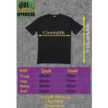 Bu Tshirt Offlıne' Temalı Ön Yüz Baskılı Street Wear Style Oversize Tişört