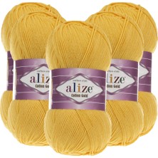 Alize Cotton Gold 5'li 216 Sarı El Örgü Ipliği