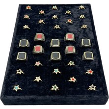 Sezgin Kutu ve Aksesuar Yüzük ve Koldüğmesi Tablası Siyah 70 Li