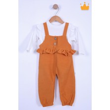 Bayramlık Kız Bebek Çocuk Salopet Badi Takım 2338