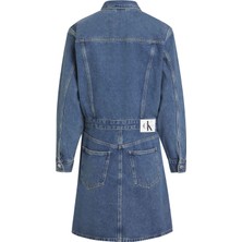 Calvin Klein Jeans Denim Elbise, S, Mavi