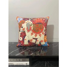 Palmia Home Fil Desenli Çift Taraflı Dekoratif Kırlent Kılıfı