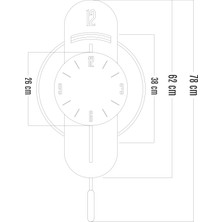 Racart Ultra Sessiz, Gold ve Gümüş Ayrıntılı, Hediye, Salon, Ofis, Mutfak Dekoratif Duvar Saati D32