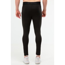 Speedlife Siyah Slim Fit Baskılı Pamuklu Yüksek Bel Erkek Tayt - XD0241