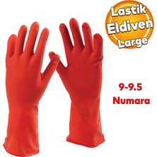 Badem10 Temizlik Bulaşık Çamaşır Yıkama Sağlık Endüstri Gıda Çok Amaçlı Eldiven Large 9-9.5 Numara 1 Çift