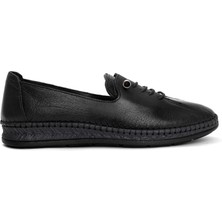 Voyager 8786C Kadın  Deri Casual Ayakkabı Siyah