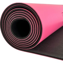 Rebuwo Hizalamalı 5mm Kaydırmaz Doğal Kauçuk Yoga Matı Pilates Mat Pembe 183 X 68 cm