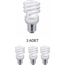Philips 23W Tasarruflu Spiral Ampul Sarı Işık 3 Adet