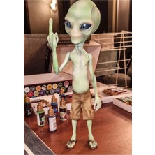 Turansoy Craft Orta Parmak Uzaylı Figür Paul Alien Figür 18CM Büyük Boy