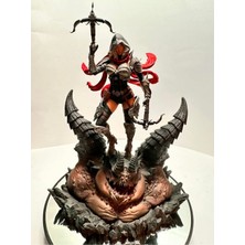 Turansoy Craft Warcraft Demon Hunter Girl Figür Wow Demon Hunter Figür Büyük Boy 25CM