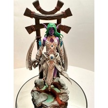 Turansoy Craft Warcraft Tyrande Whisperwind Figür Wow Night Warrior Figür Büyük Boy 25CM