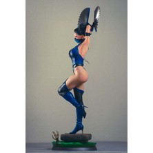 Turansoy Craft Mortal Kombat Kitana Figür Mortal Kombat Kitana Savage Obje Büyük Boy 25CM