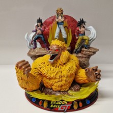 Turansoy Craft Dragon Ball Gt Figür Dragon Ball Goku ve Vegeta Ssj4 Gogeta Obje 30CM Dev Boy