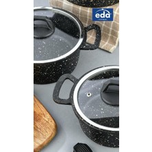 Eda ZK-907 Asya Pro 6 Parça Döküm Granit Kısa Tencereli Set