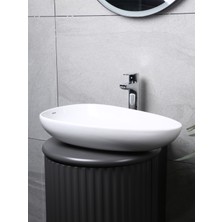 Artema Win S Yüksek Lavabo Bataryası A42586 + Bocchi Etna Parlak Beyaz Çanak Lavabo 58 cm (Batarya Dahil)