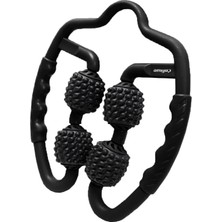 Chaoduo Shop Siyah Stil 360 ° Masaj Bacak Kas Gevşeme Rulo Halka Kelepçe Bacak Masaj Sopa Yoga Vücut Şekillendirme 4 Tekerlekler Spor Cihazı Spor Için Yeni (Yurt Dışından)