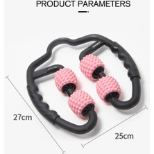 Chaoduo Shop Siyah Stil 360 ° Masaj Bacak Kas Gevşeme Rulo Halka Kelepçe Bacak Masaj Sopa Yoga Vücut Şekillendirme 4 Tekerlekler Spor Cihazı Spor Için Yeni (Yurt Dışından)