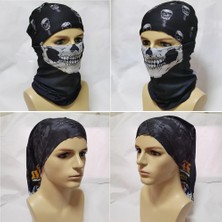 Chaoduo Shop MHS013 Stili Özelleştirilmiş Boyun Isıtıcı Buff Dikişsiz Bandana Maskesi Kayak Balaclava Bisiklet Yüz Maskesi Kamp Balıkçılık Eşarp Spor Snood Siyah Beyaz (Yurt Dışından)