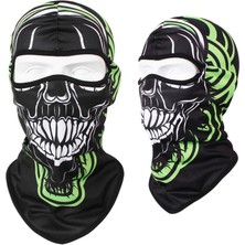 Chaoduo Shop S22 Stili Tek Boyut Skull Print Bandana Balaclava Full Face Mask Scarf Outdoor Fishing Hunting Hiking Cycling Neck Gaiter Face Cover Shield (Yurt Dışından)