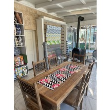 Karam Home Pembe Güller Dijital Baskı Runner