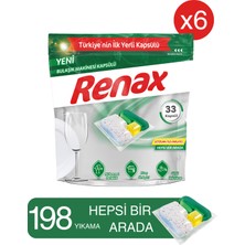 Renax Bulaşık Makinesi Kapsülü Hepsi Bir Arada 33 Lü - 6 Paket