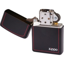 Zippo Black Matte with Border Benzinli Çakmak / 218 ZB