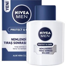 NIVEA Men Protect&Care Nemlendirici Tıraş Sonrası Balsam 100ml,Hızlı Emilir,Normal ve Kuru Ciltler