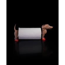 Turansoy Craft Dakhund Sevimli Köpek Boyalı Figürlü Tuvalet Kağıdı Tutacağı