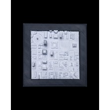 Turansoy Craft Indianapolis Üç Boyutlu Şehir Silüeti Dekoratif Minimalist Duvar Tablosu Indianapolis Tablo 15CM