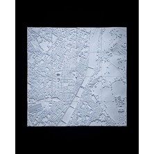 Turansoy Craft Florence Üç Boyutlu Şehir Silüeti Dekoratif Minimalist Duvar Tablosu Floransa Tablo 15CM