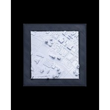 Turansoy Craft Singapur Üç Boyutlu Şehir Silüeti Dekoratif Minimalist Duvar Tablosu Singapur Tablo 15CM