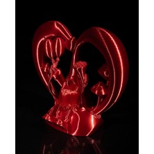 Turansoy Craft Romantik Sevgililer Günü Hediyesi Kalp Cüce Dekoratif Obje 18CM