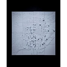 Turansoy Craft San Diego Üç Boyutlu Şehir Silüeti Dekoratif Minimalist Duvar Tablosu San Diego Tablo 15CM