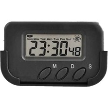 Tekno Trust Mini Dijital Saat Tarih Kronometre Göstergesi Alarmlı Yapışkanlı Mutfak ve Spor Için Saat