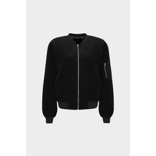 Açelya Okcu AÇELYAOKCU Premium Kadife Oversize Bomber Ceket