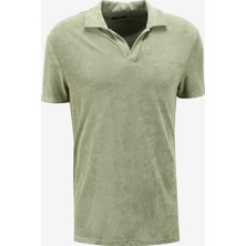 Fabrika Düz Yeşil Erkek Polo T-Shirt F4SM-TST 0981