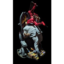 Turansoy Craft Daredevil Vs Kingpin Figür Kingpin ve Daredevil Savaşı Obje 25CM Büyük Boy
