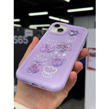 SPHONE iPhone 14 Plus Kılıf 3D Kabartma Emoji Çıkartma Ayıcık Çiçek Kurdele Happy Good Luck Funny Heart