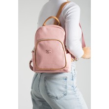 Impolo Asya Pudratabagofraj Baskı Kadın Sırt Çantası 27X32 Ebatında