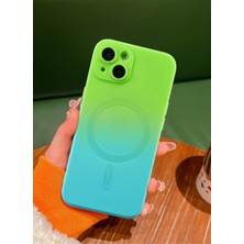 SPHONE iPhone 14 Kılıf Magsafe Manyetik Kablosuz Şarj Lens Korumalı Ombre Renk Geçişli Colorful Rainobow